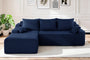 No Assembly Required(Blue,Left Facing Chaise)