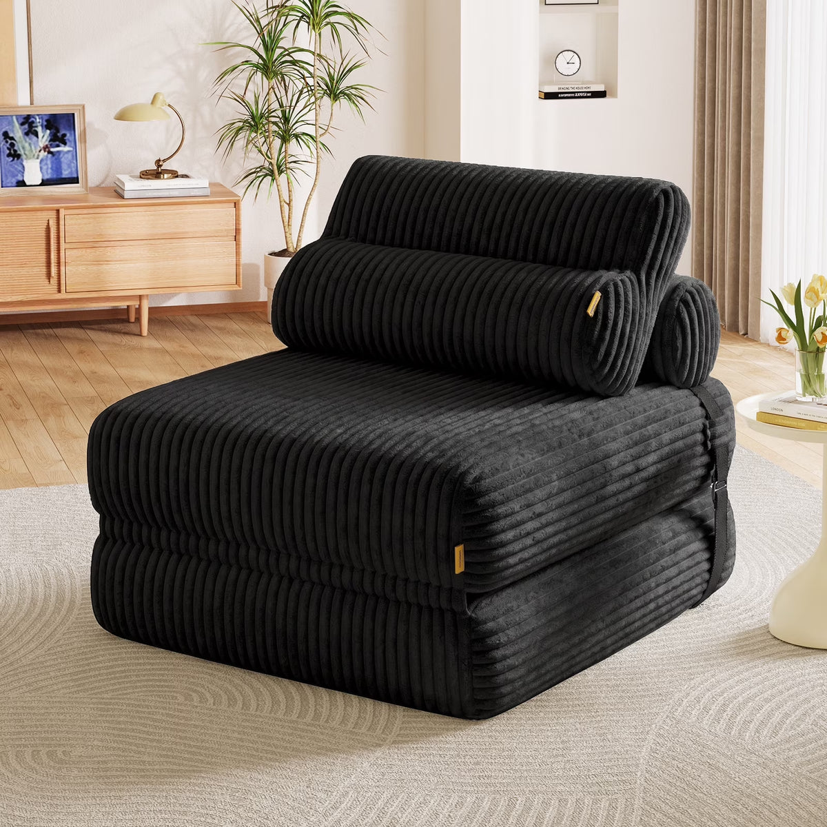Drift Folding Chair Bed, 1-Seat, Black