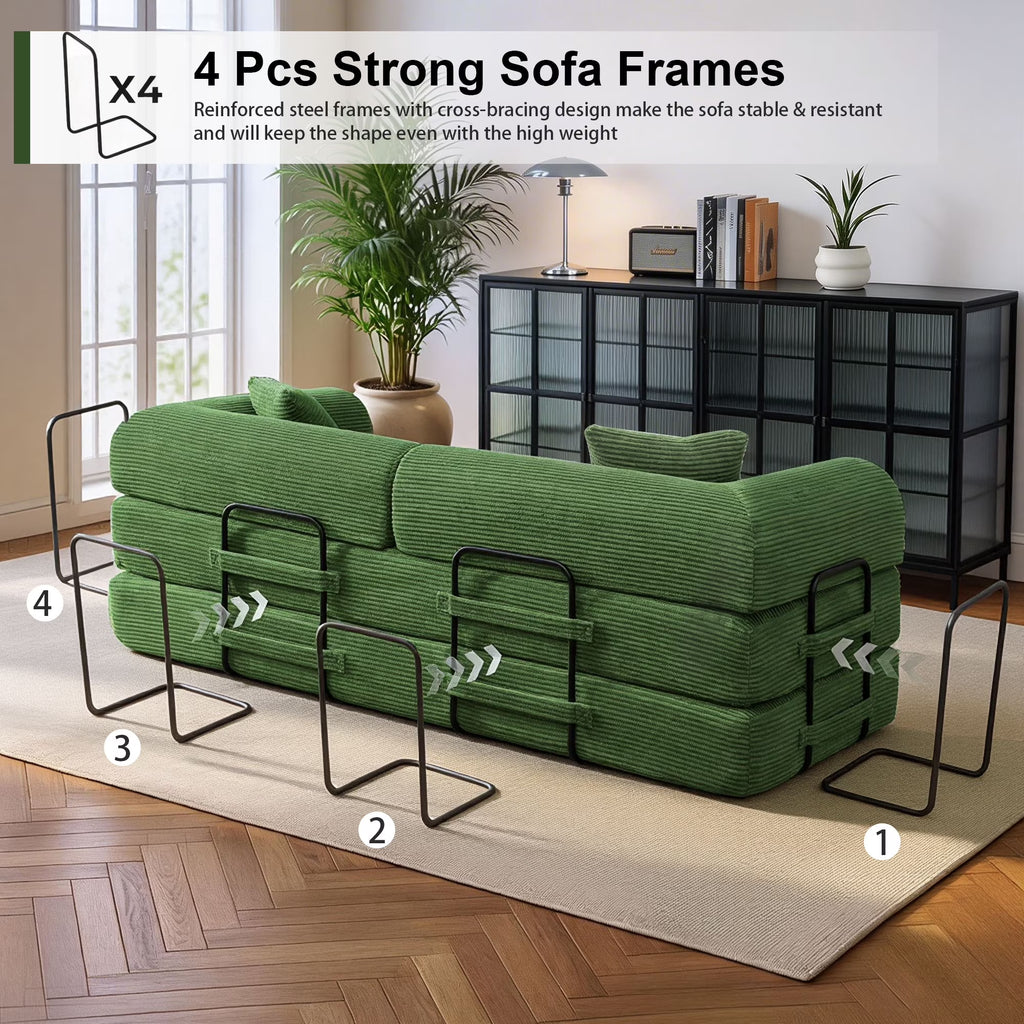 Holaki Convertible Boneless Sofa Bed — 63" / 78"