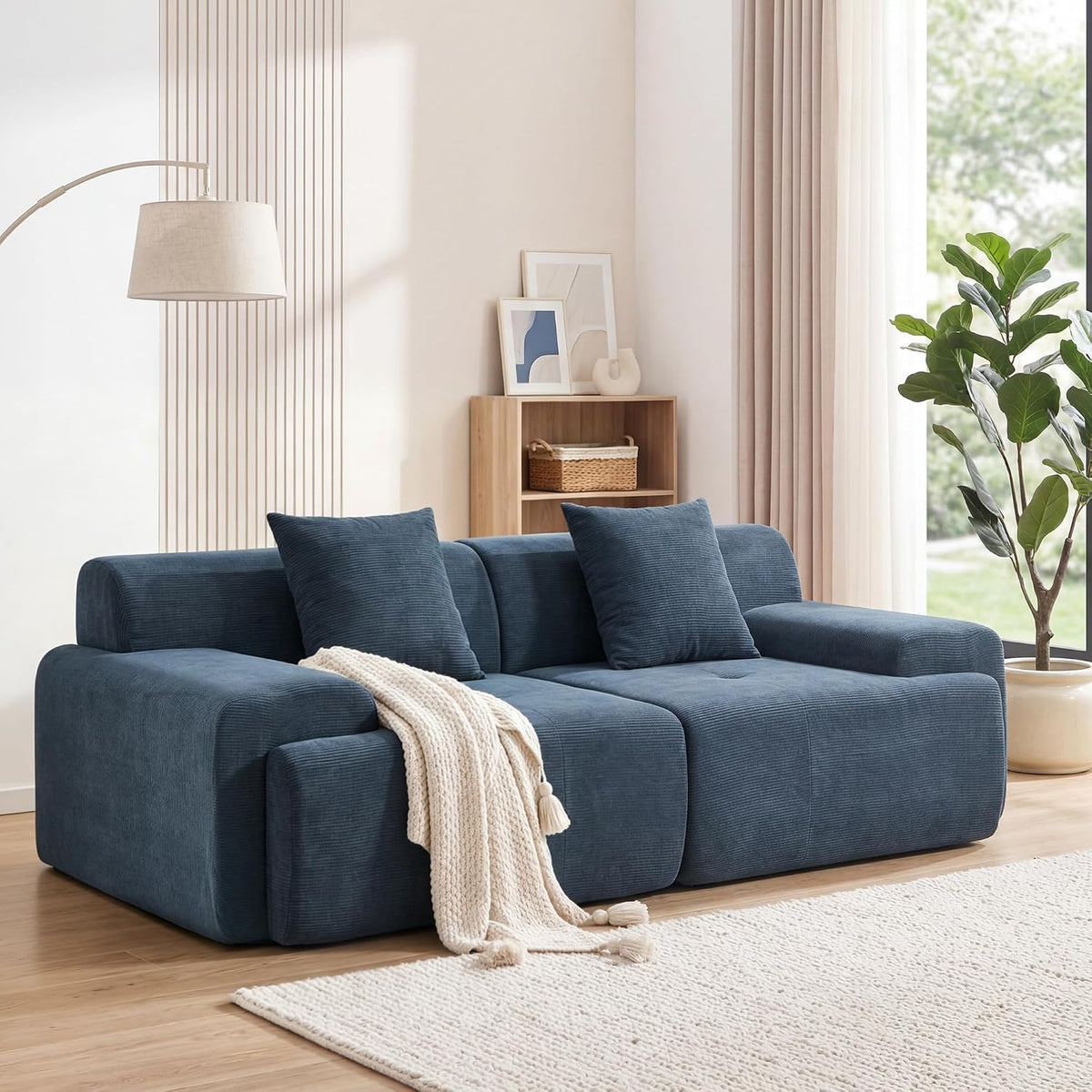 86-inch Modular Cloud Loveseat, Corduroy, 2-Seat
