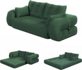 78.7 "Convertible Folding Sofa Bed, Human Dog Bed with 4 Pillows, Folding Floor Couch, Boneless Sofa in a Box for Living Room, Apartment, Guest Roomg (Green)
