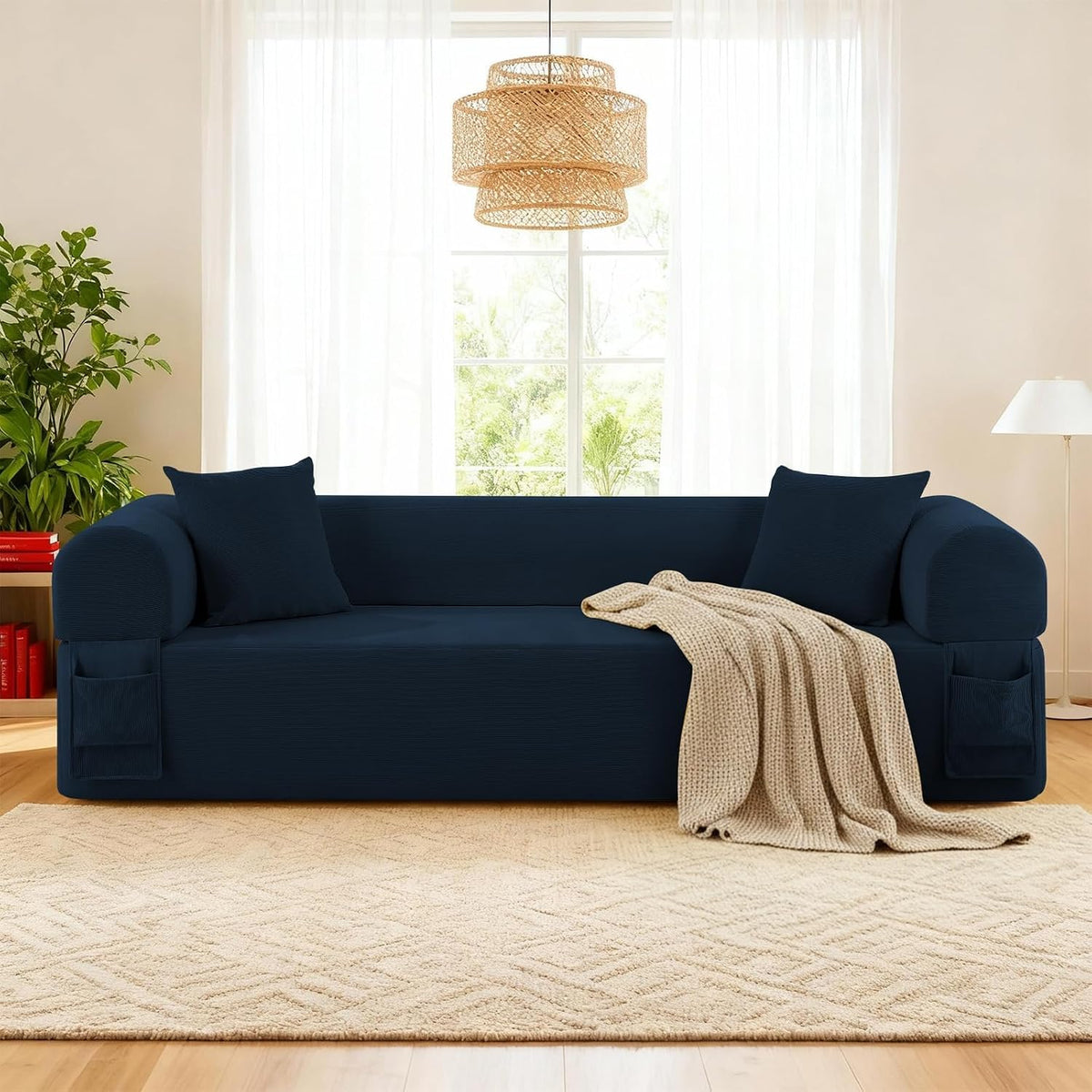 Haven Corduroy Cloud Sofa 82.7", 3-Seat, Blue
