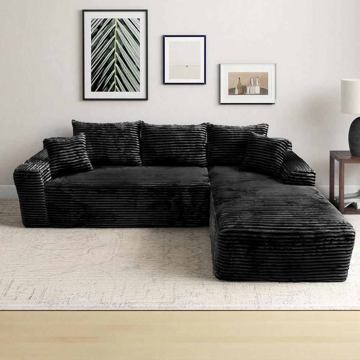 Terra Modular Sectional 107.5", 4-Seat, Black