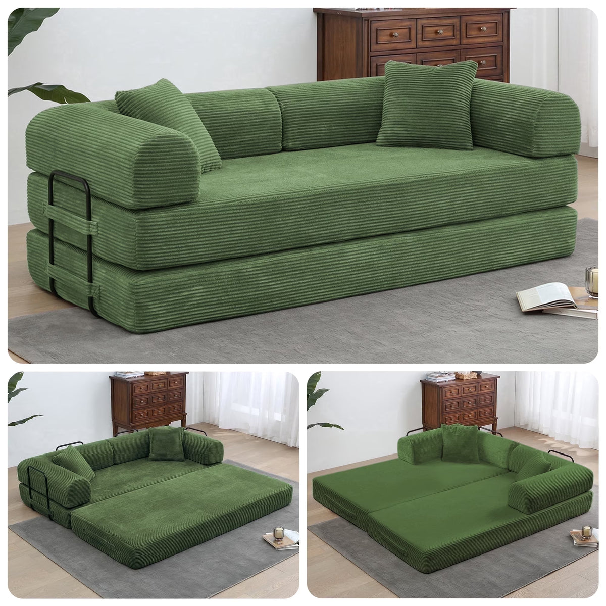 Holaki Convertible Boneless Sofa Bed — 63" / 78"