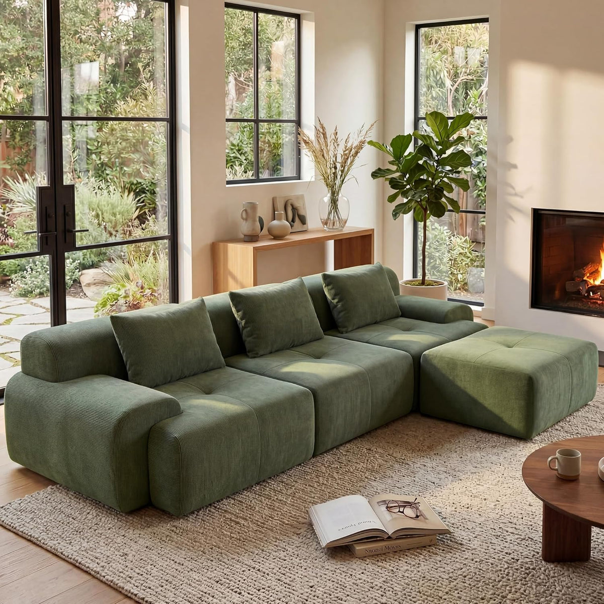 108'' Modular Boneless Sofa,Sectional Couch for Living Room