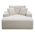 54-inch Chaise Lounge Chair, Beige
