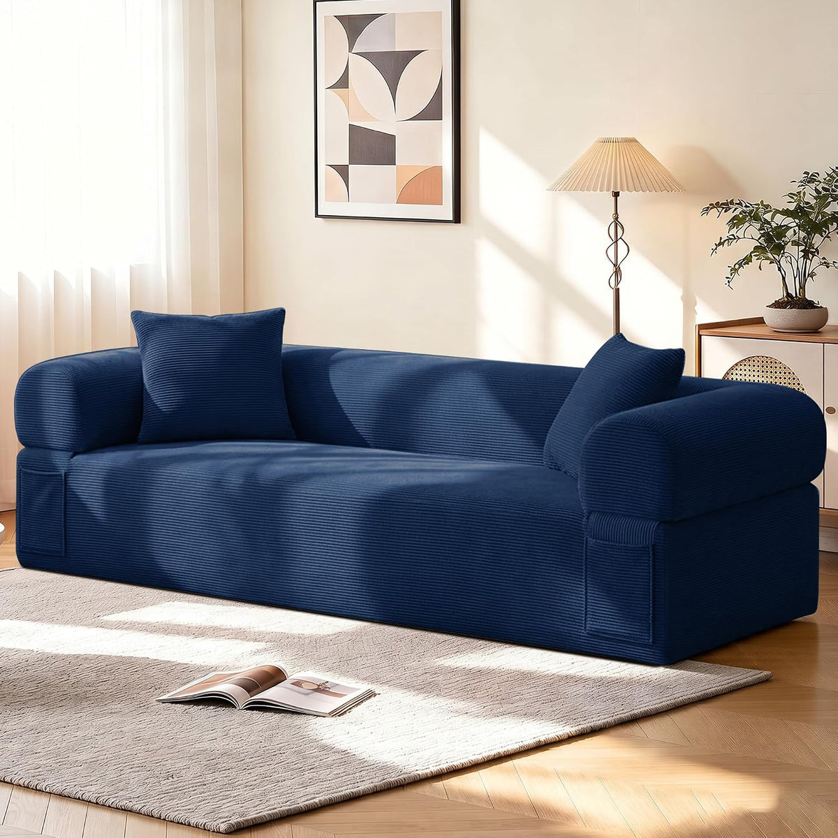Drift 3-in-1 Queen Sofa Bed 83", 3-Seat, Blue