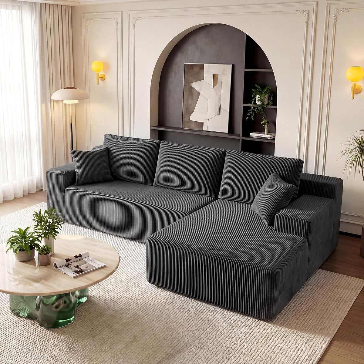 Cloud L-Shaped Sectional 96" Right Chaise, 3-Seat
