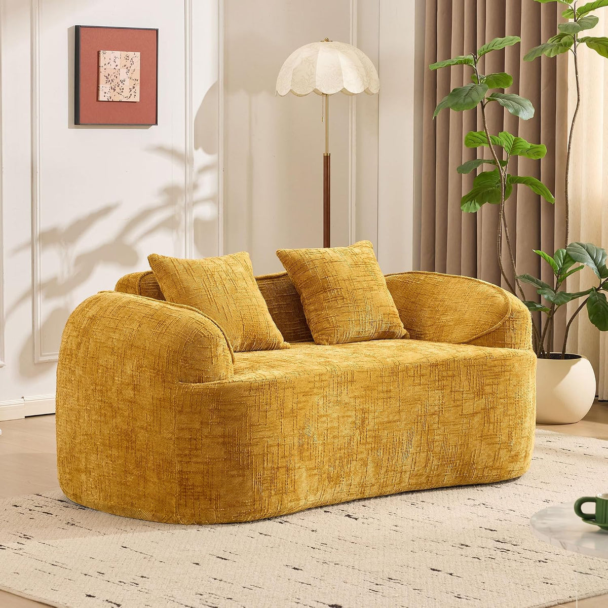 Curved Cloud Sofa with Round Arms, 2-Seat / 4-Seat