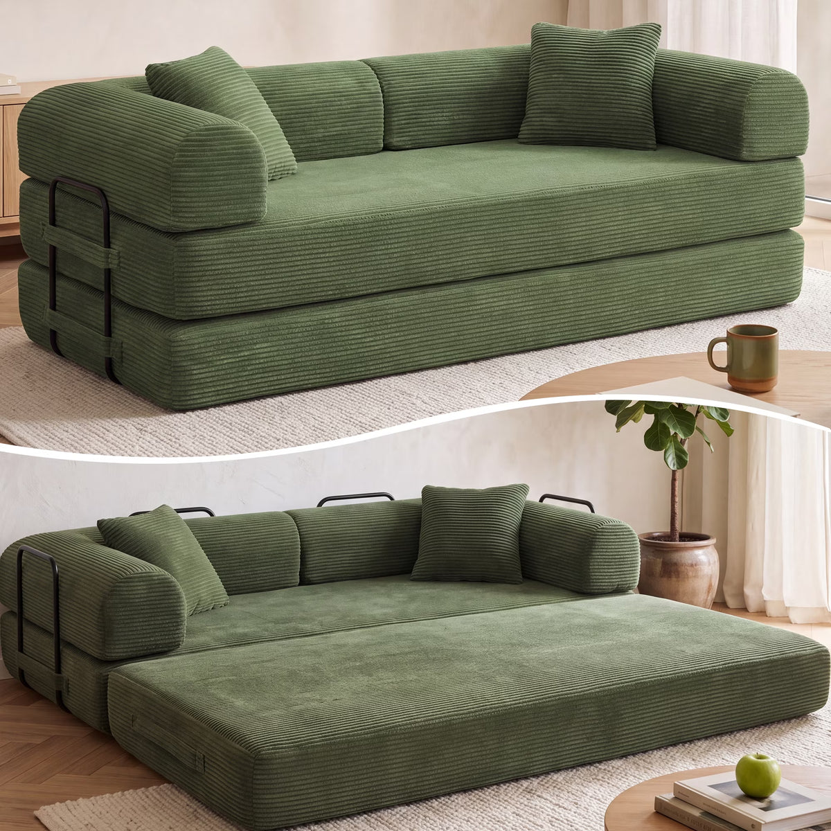 Holaki Convertible Boneless Sofa Bed — 63" / 78"